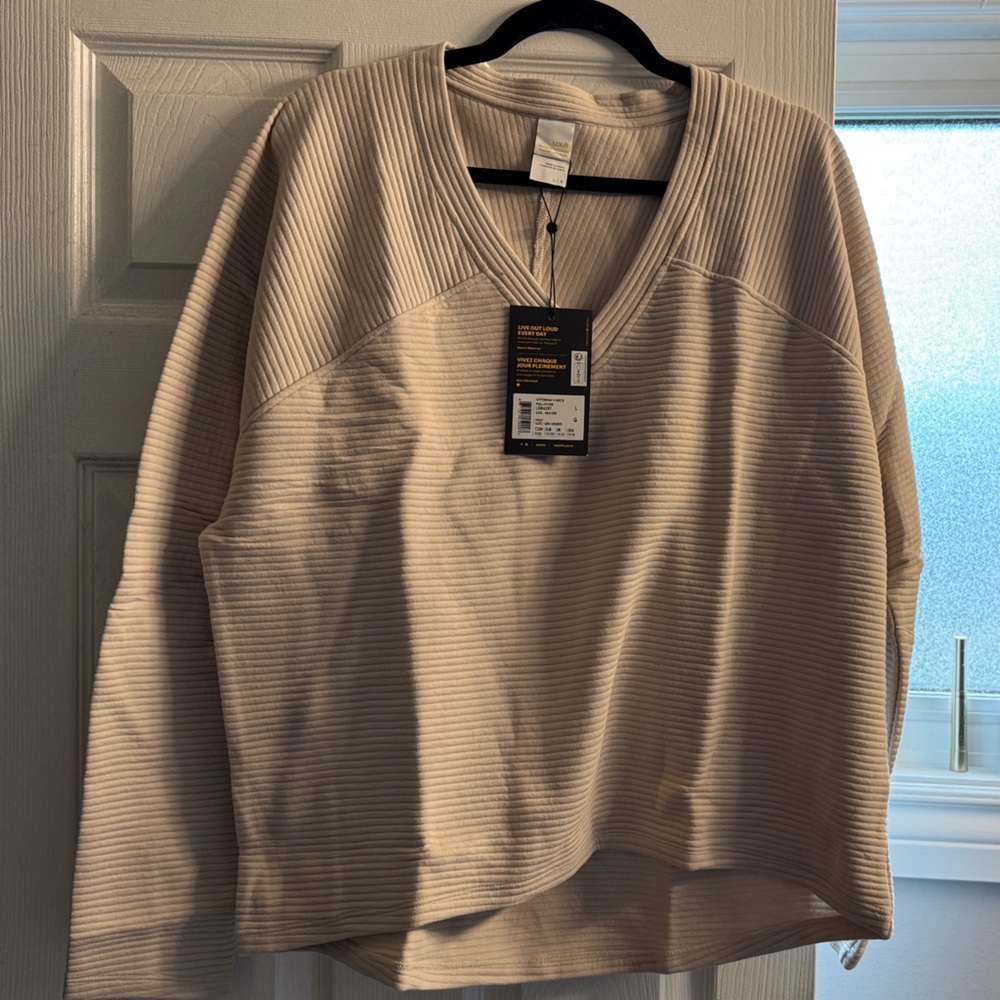 Lole Abalone Ribbed V-Neck Pullover
